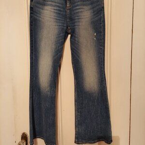 NWOT LOFT Denim Wide Flare Jeans size 10
